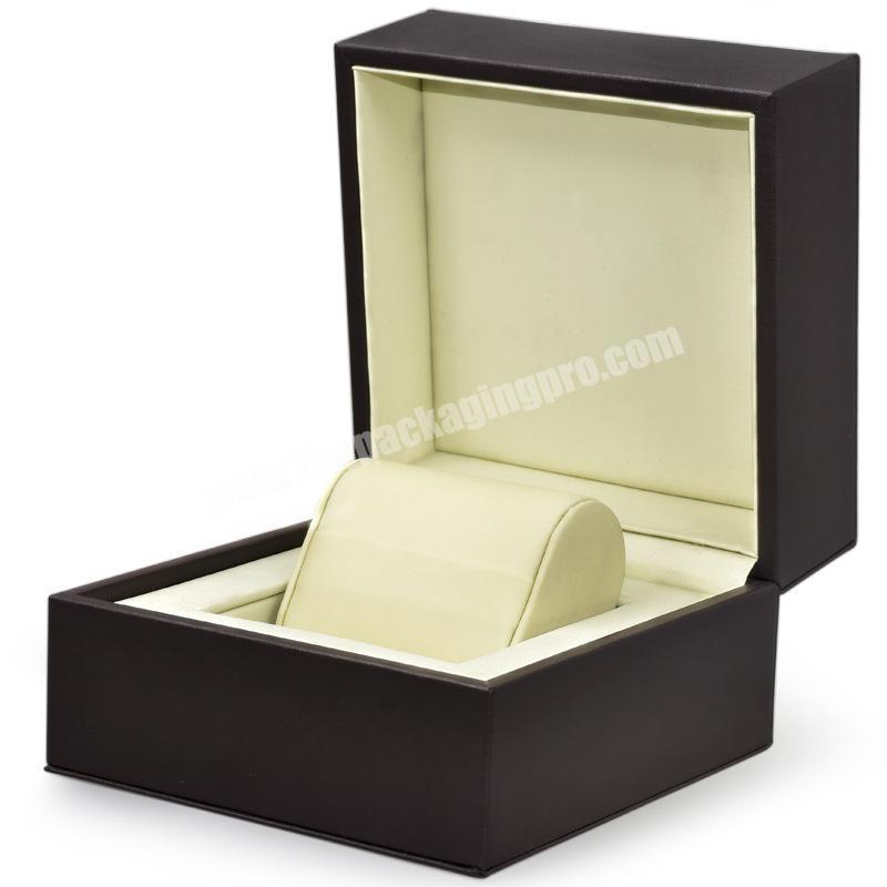 Custom Logo Gift Display OEM Packaging Storage Luxury Black Rigid Cardboard Paper Watch Box Cases