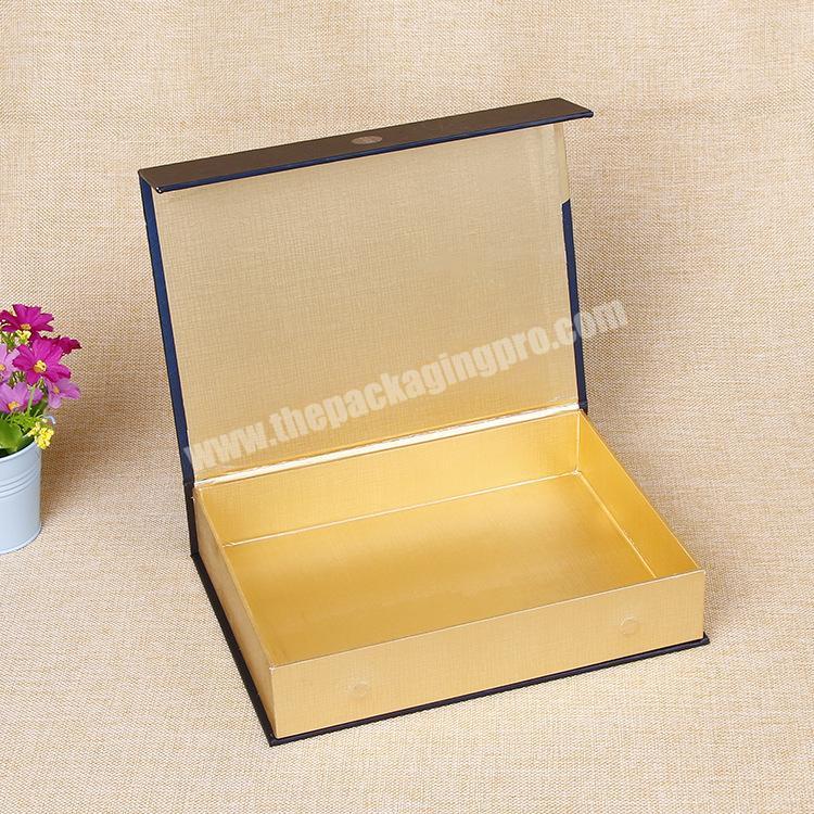 Custom Logo Hot Selling Gift Decorative Hard Cover Book Box with Magnetic Flap