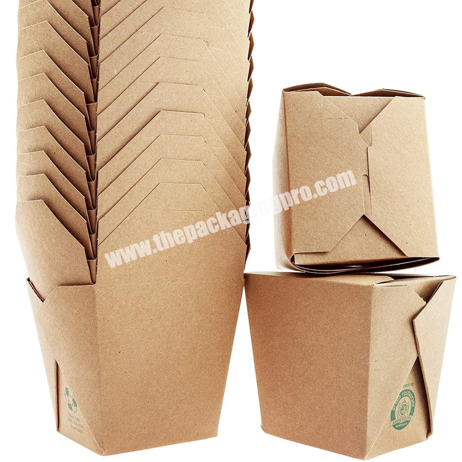 Custom Logo Microwavable Disposable Food Grade Kraft Take Away Food Containers