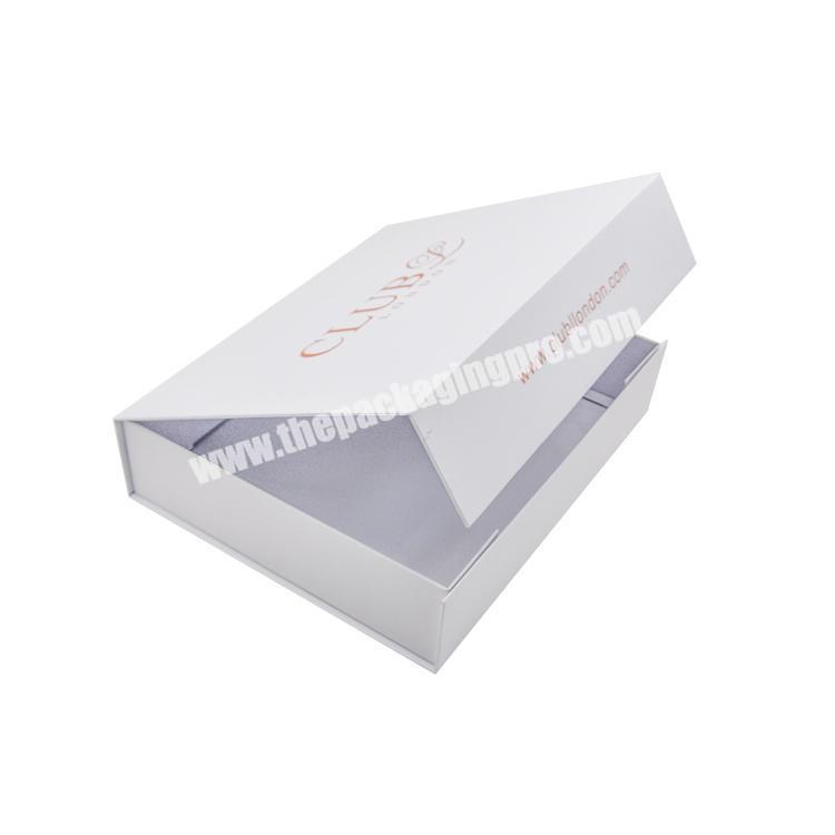 Matte Folding Rigid Paper Packaging Box Custom Magnetic Lid Closure Gift White Cardboard Boxes For Packing