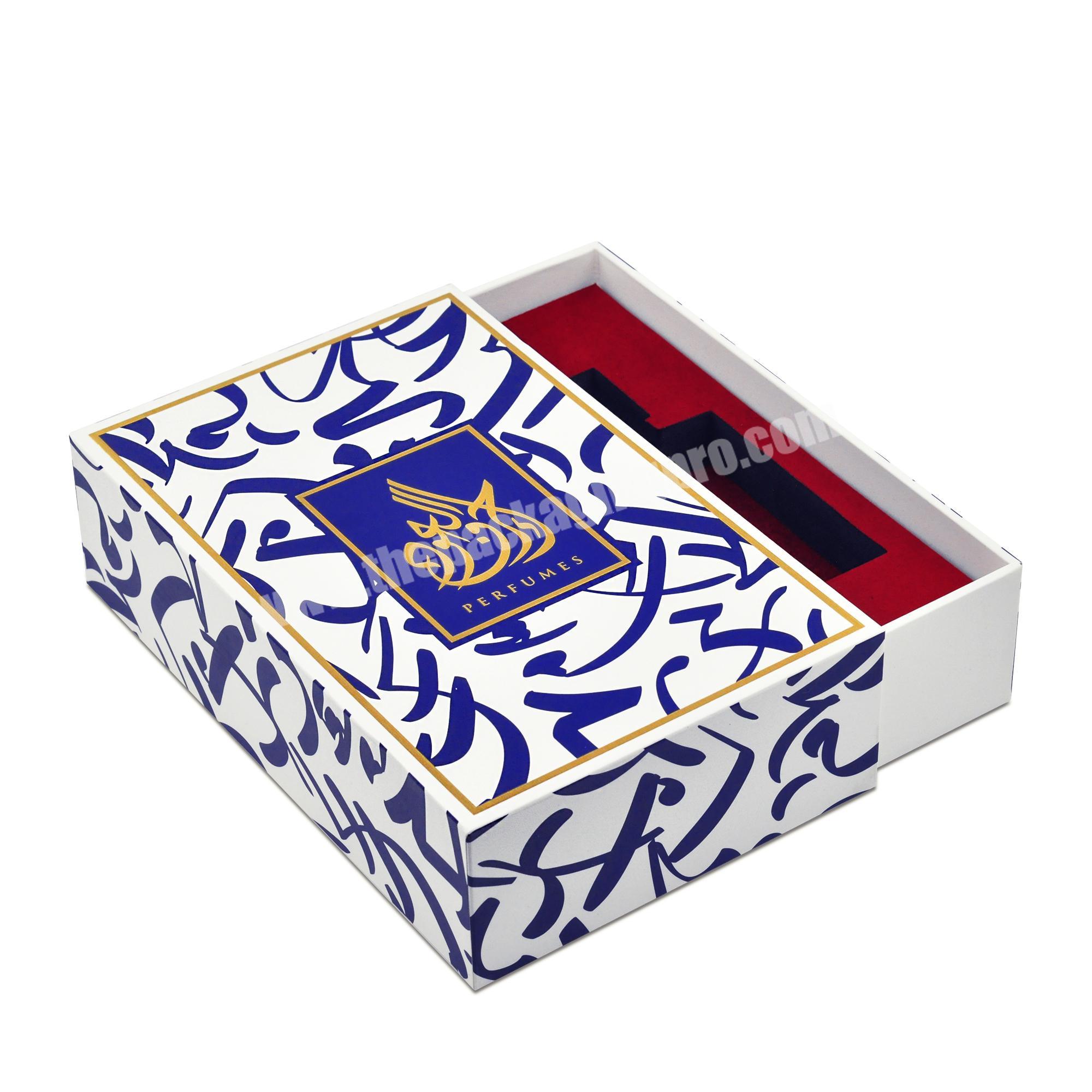 Custom Luxury Hot stamping Logo Perfume Packaging Paper Box small liquor bottle box