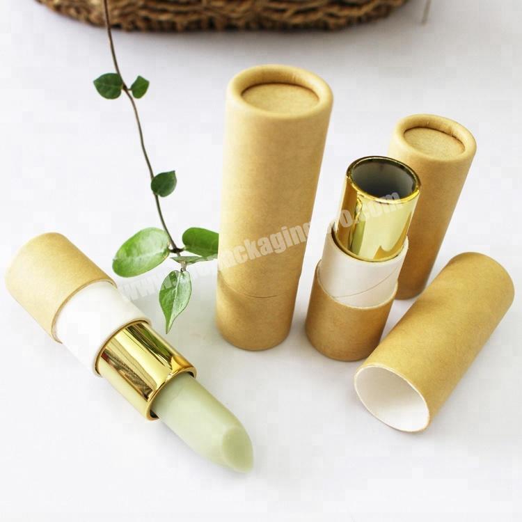 Custom Mini Eco Packaging Paper Empty Cosmetic Paper Tube Lip Balm Tube