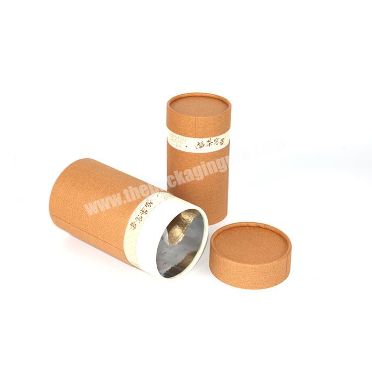 Custom Paper Cylinder Packaging Carton Round Cardboard Tube Food Grade Kraft Paper Flower Tea Paper Tube Packaging