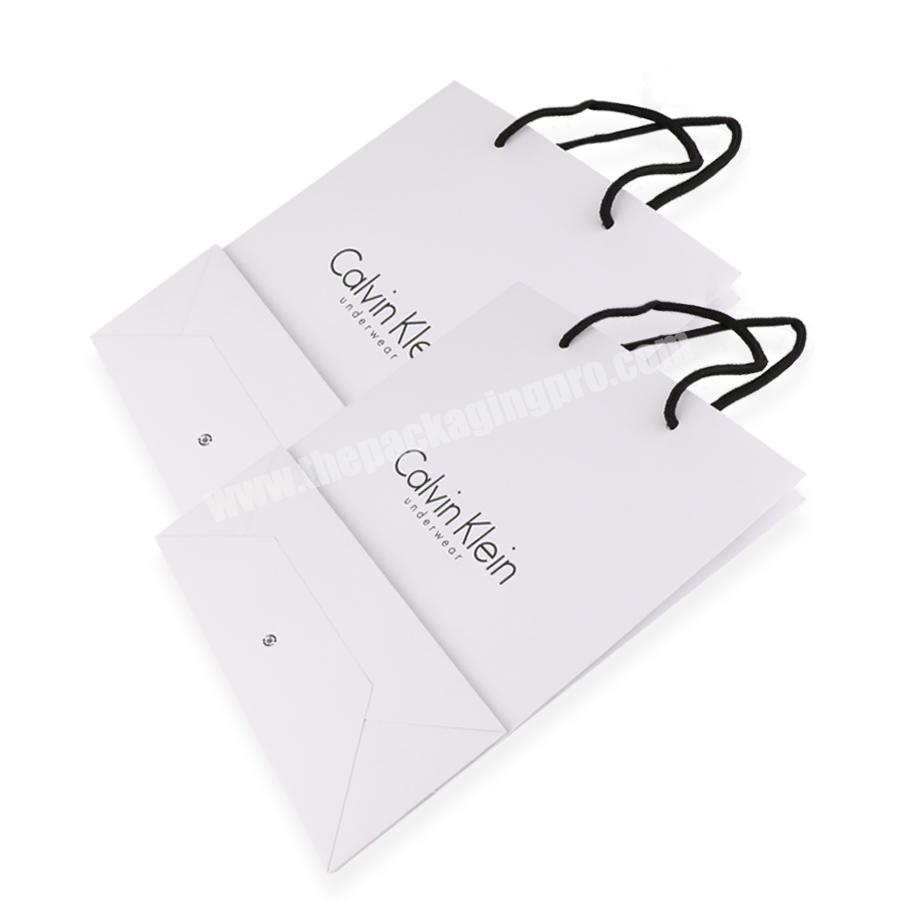 Custom Printed Cardboard Packaging White Brown Kraft Gift Craft Shopping Gift Paper Bag