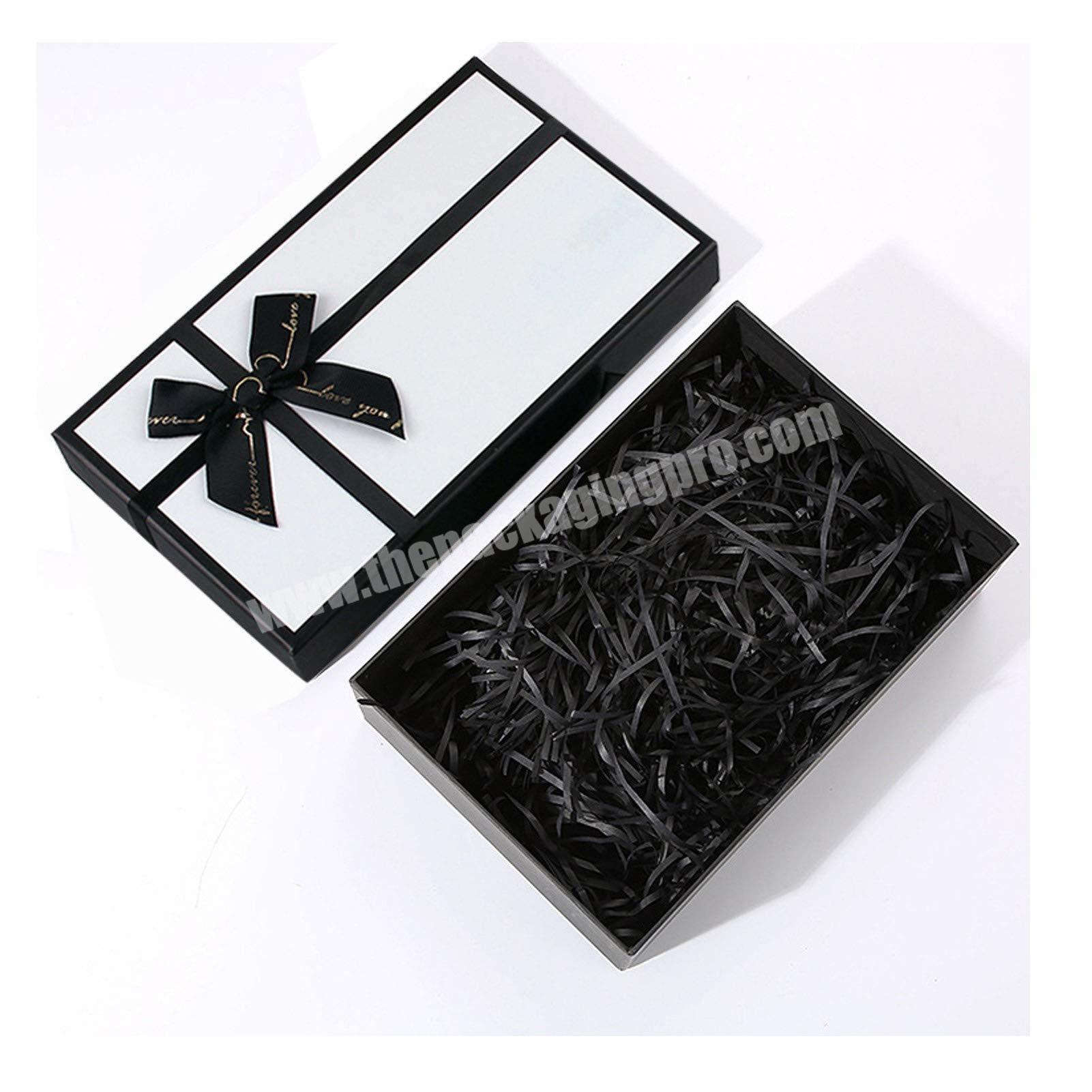 Custom Printed Cute Square Black White Cardboard Recyclable Gift Packaging Boxes
