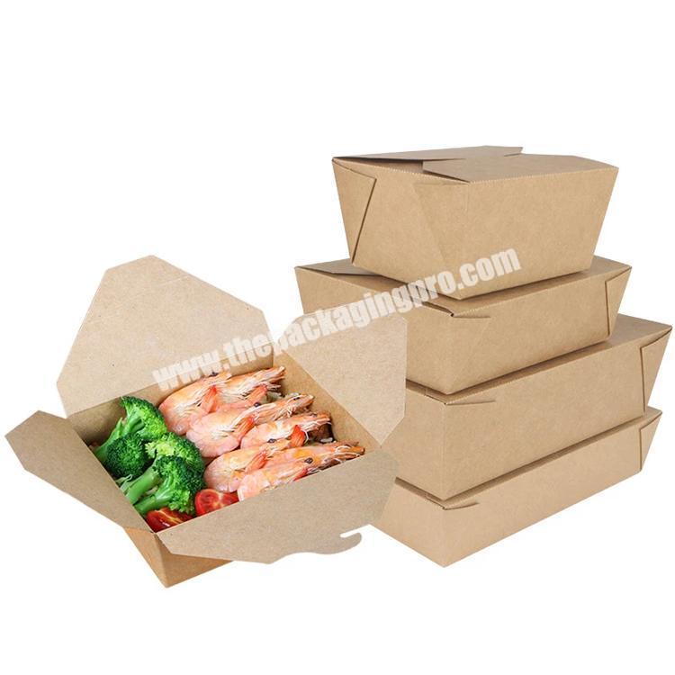 Custom Printed Disposable Cardboard Fast Take Away Food Packaging Lunch Boxes