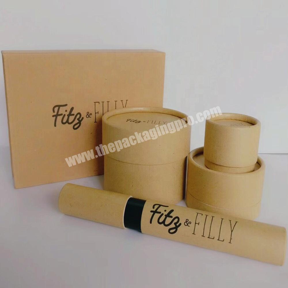 Custom Printed Kraft Paper Cardboard Tube for Bottle Packaging