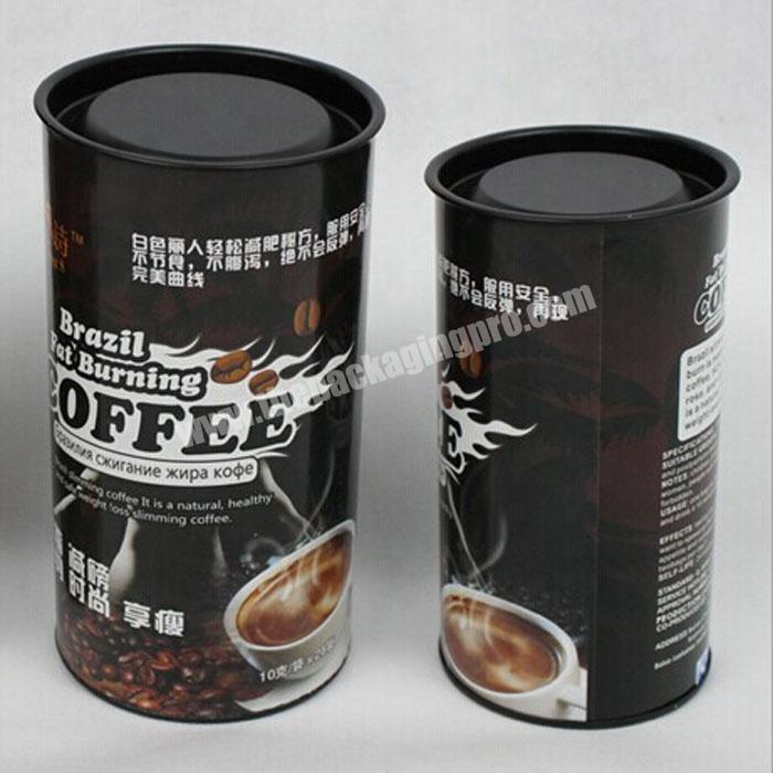 Custom Printed Paper Coffee Cardboard Tube Packaging Food Tube Packaging