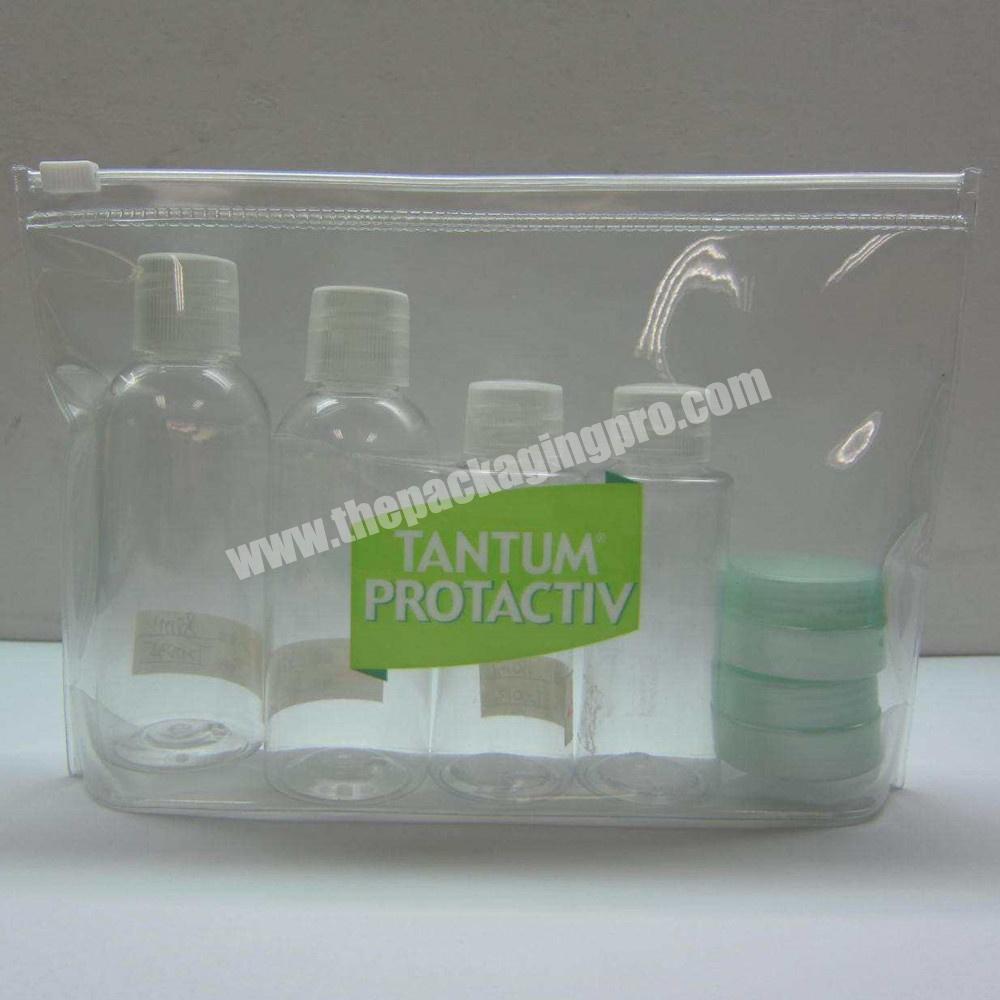 Custom Printed Plastic PVC Cosmetics Packaging Zip lock Bag