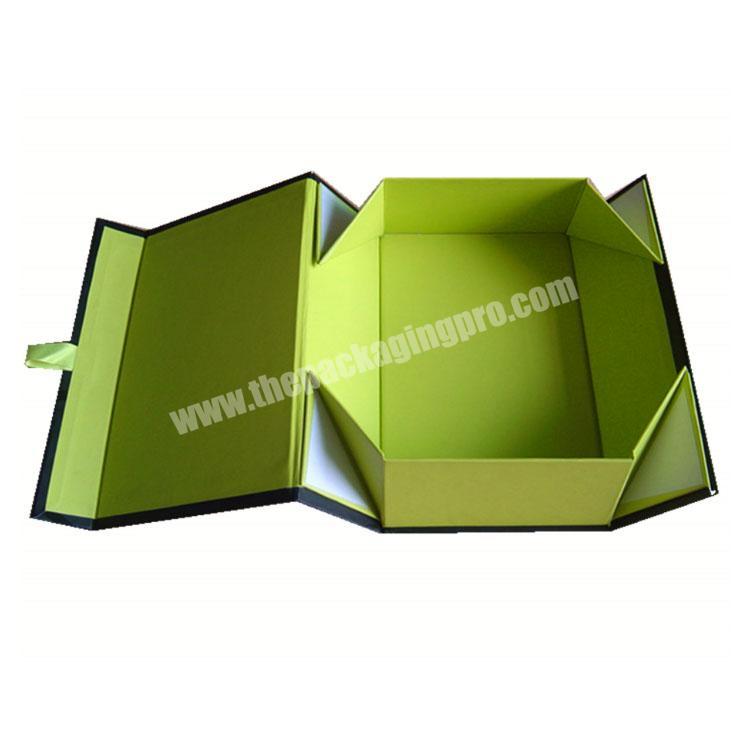 Custom Rigid Cardboard Foldable Magnetic Gift Box, Collapsible Foldable Paper Box