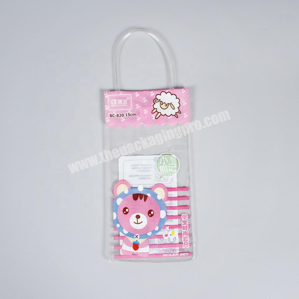 Custom Waterproof Plastic PVC Zipper Gift Bag with Handle