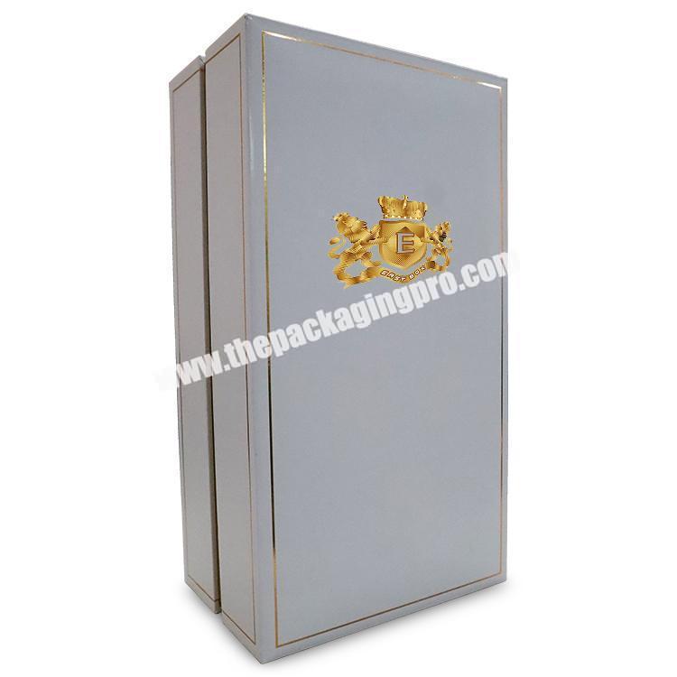 Gift set packaging single bottle wholesale best price cardboard paper clamshell magnetic wine box