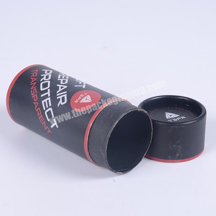 Custom cylinder tea package, custom paper tube, printed black cardboard kraft paper gift wrap round paper tube