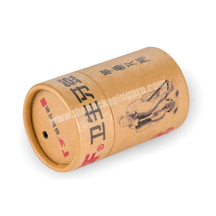 Custom design printed push up package kraft round sealed paper tube for toothpick packaging