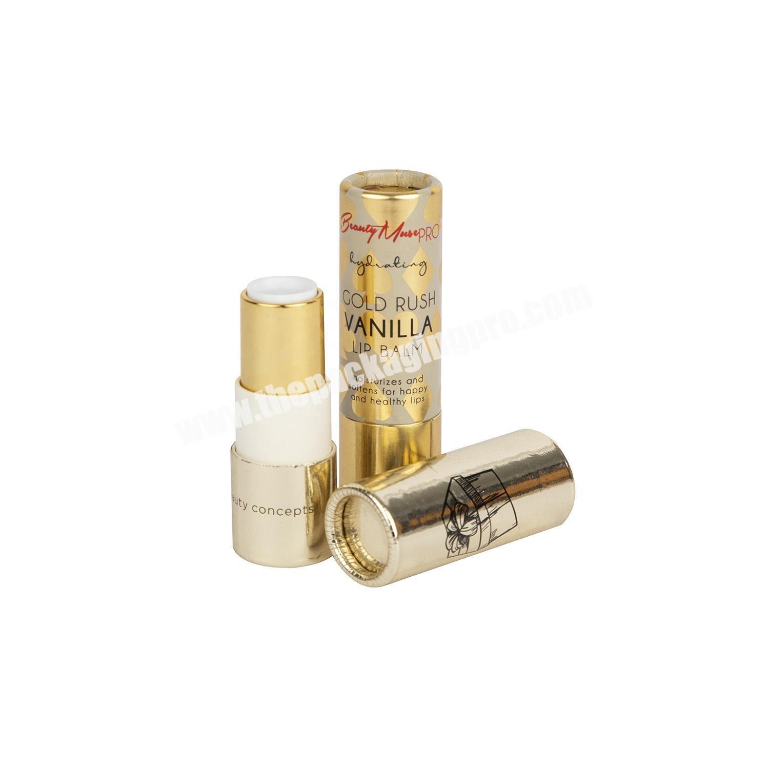 Custom paper lipstick tubes for honey lipstick lip balm packaging