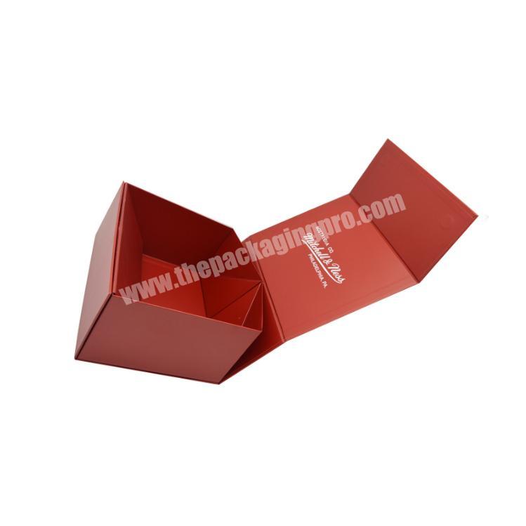 Custom flat cardboard magnetic foldable box packaging paper gift boxes for Shoe or Clothes