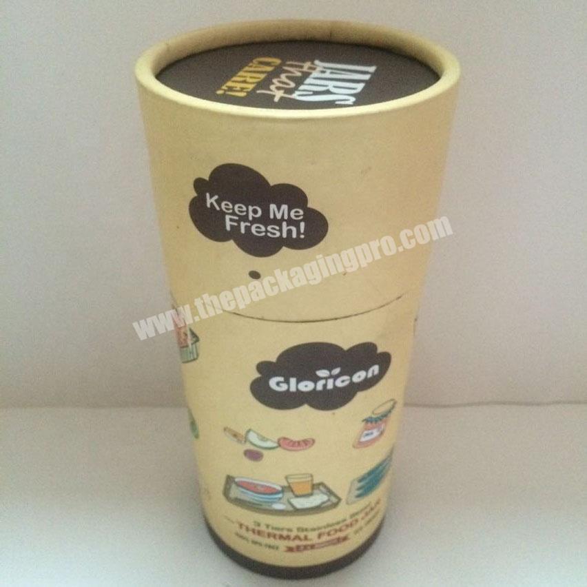 Custom food jar packaging paper tube kraft cylinder box paper canister packing tube