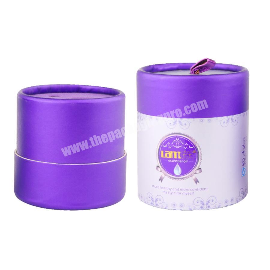 Custom logo box bottle paper tube fancy color printing with insert EVA protected recycled kraft paper tube 4oz