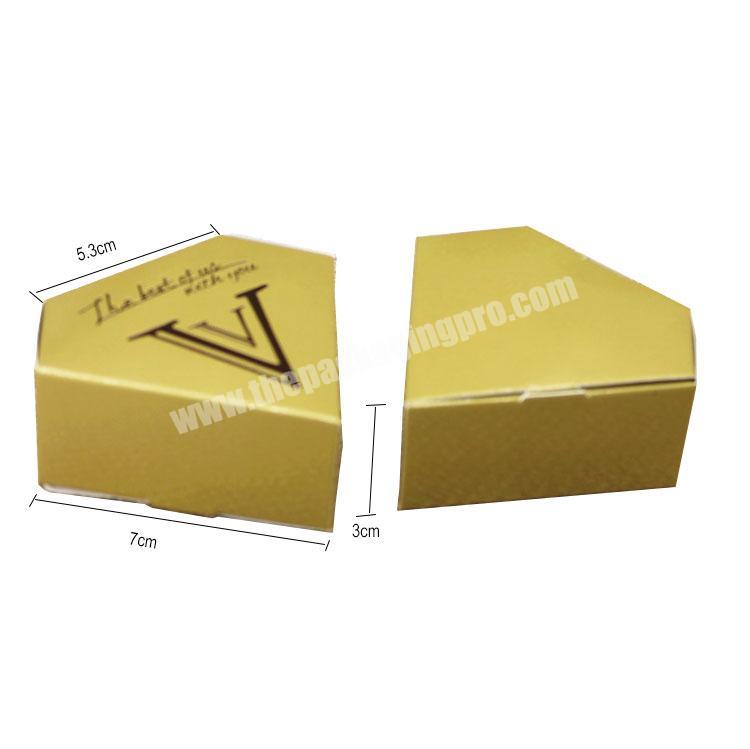 Custom logo gold pentagon brilliant shape chocolate packaging boxes design templates box