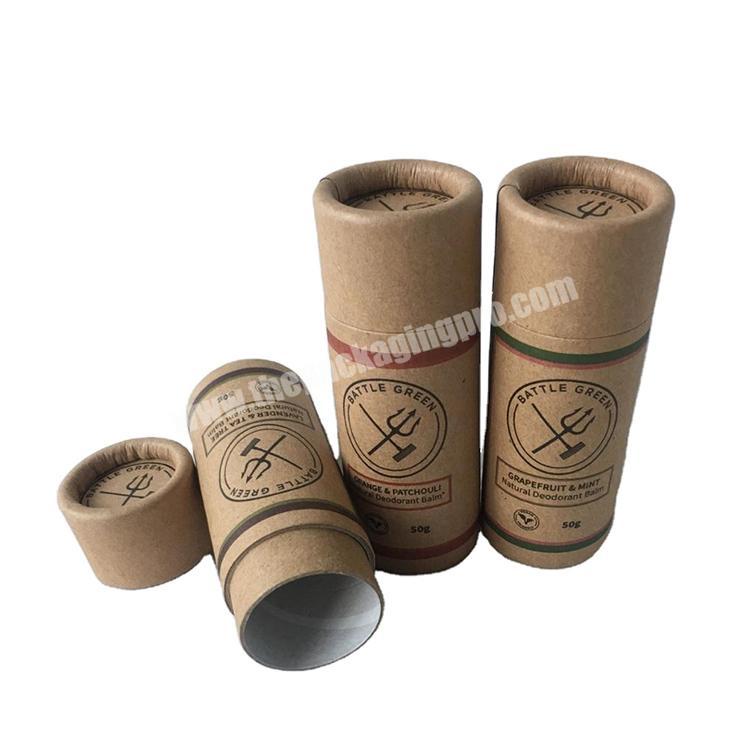 Custom logo print spices packagin biodegradable Push Up kraft paper tubes