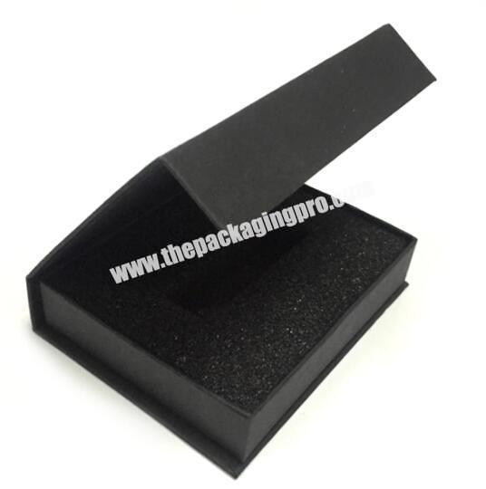 Custom logo printed cardboard paper magnetic flip gift box with foam
