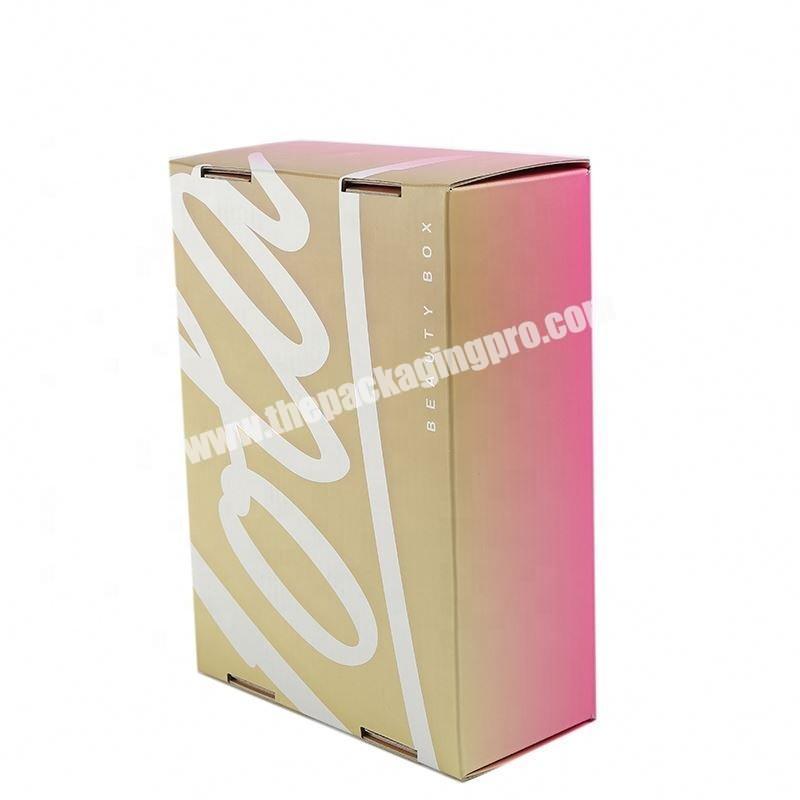 recyclable brown kraft double truck cosmetic packaging box with custom logo