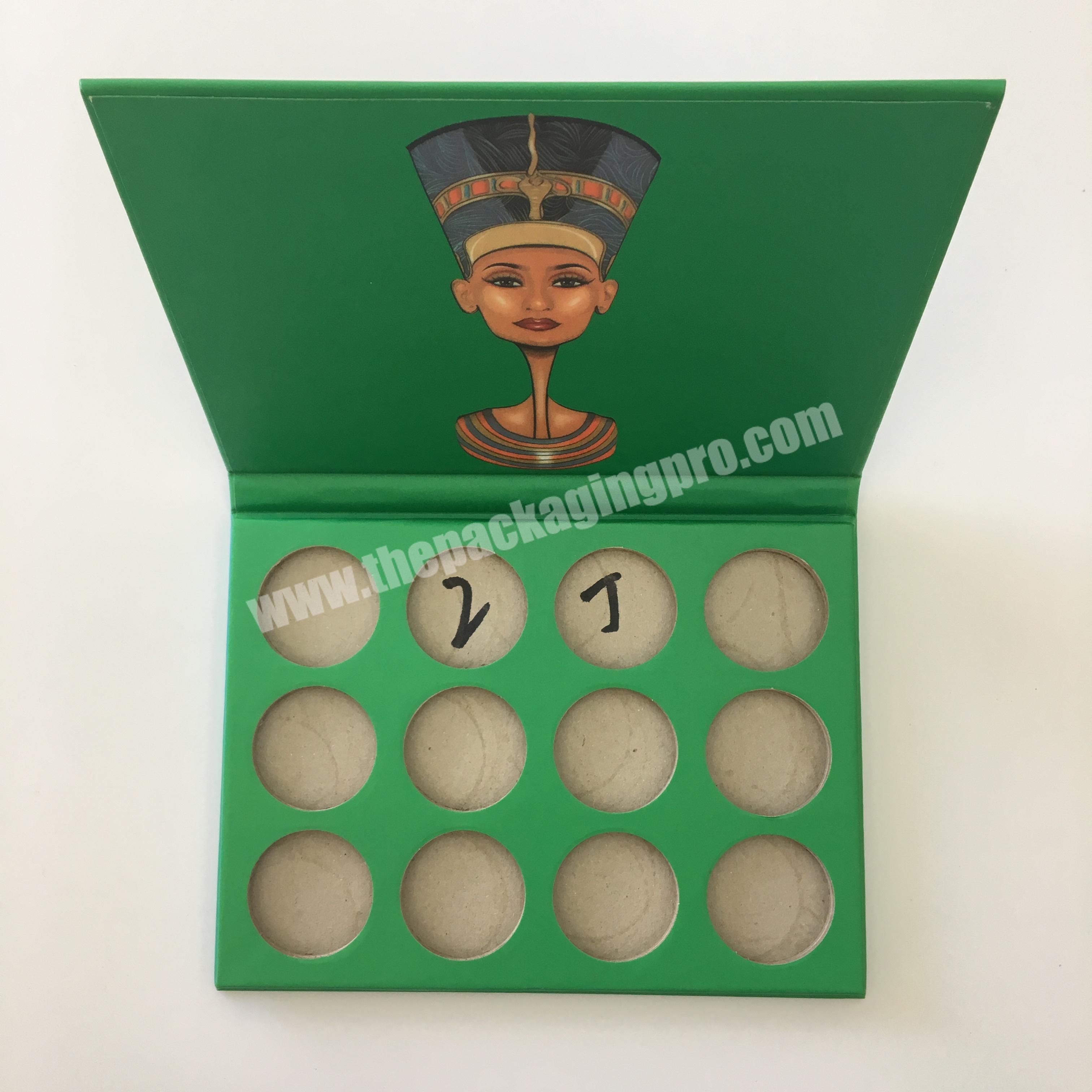 Custom paper eyeshadow palette cardboard packaging box