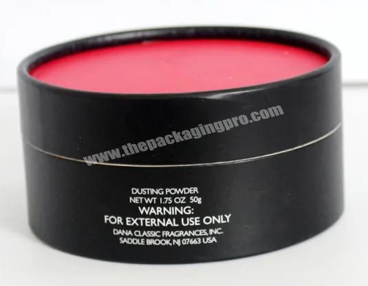 Custom powder round box cosmetics powder packaging cardboard tube containers