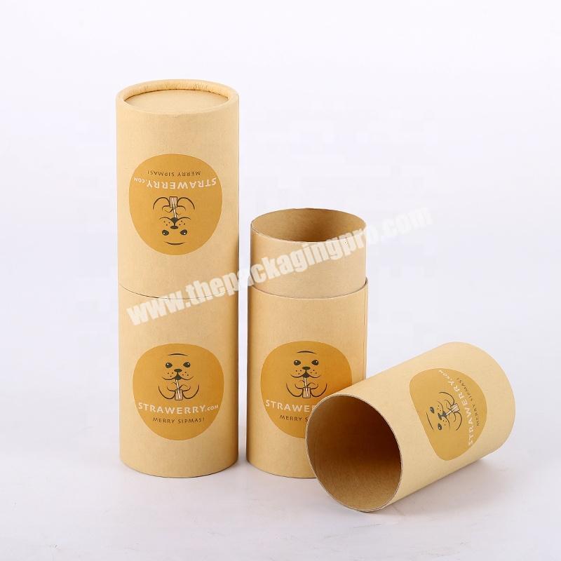 Custom printed biodegradable round kraft paper cardboard tubes