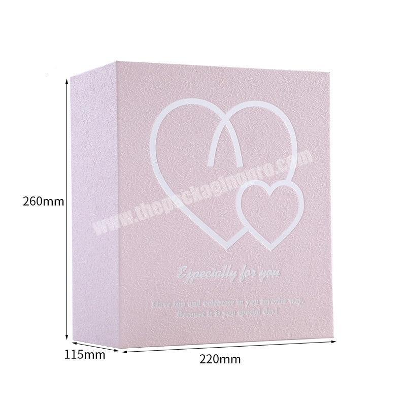Custom printed cardboard box foldedable magnetic gift packing boxes with ribbon