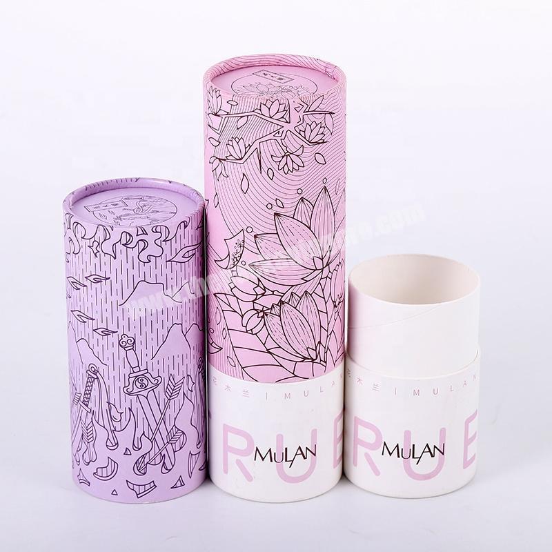 Custom printed colorful recycled cardboard paper gift tubes
