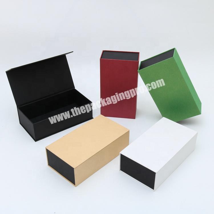 Custom printed foldable cardboard paper gift box with magnetic closure