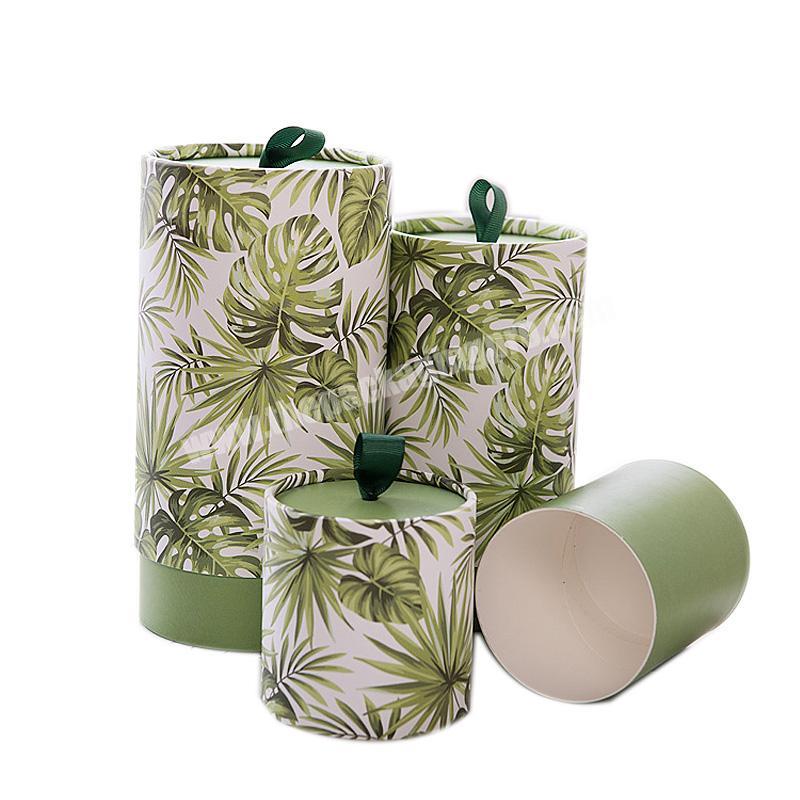 Custom printing Paper Box cardboard cylinder containers Tube Packaging Box for Candle