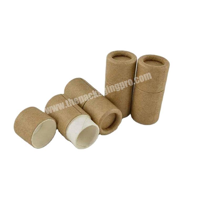 Custom printing paper cosmetic push up kraft tube for cotton buds lotion lip balm powder packing