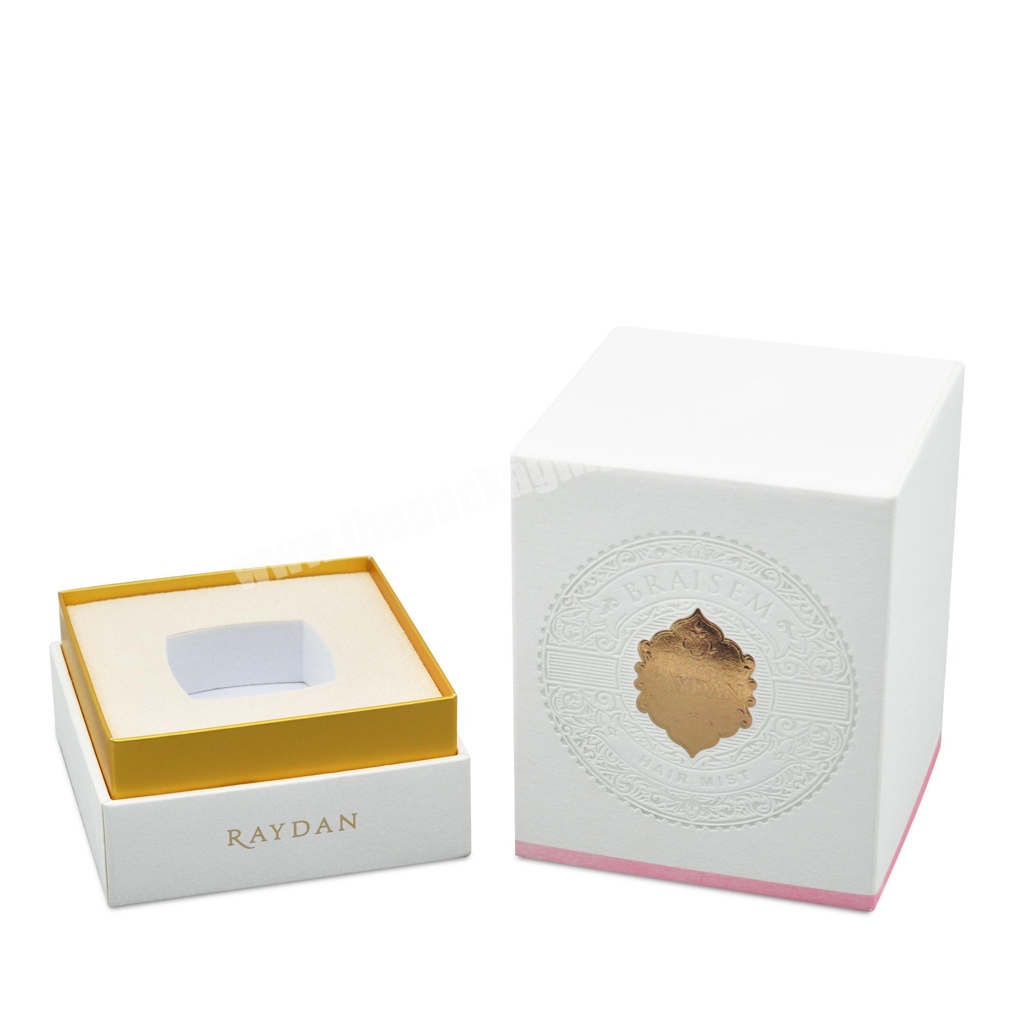 Custom printing wholesale white gift white perfume packaging box Luxury artpaper wine box