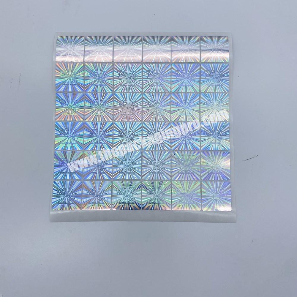 Custom round 3d hologram tamper proof vinyl adhesive sticker