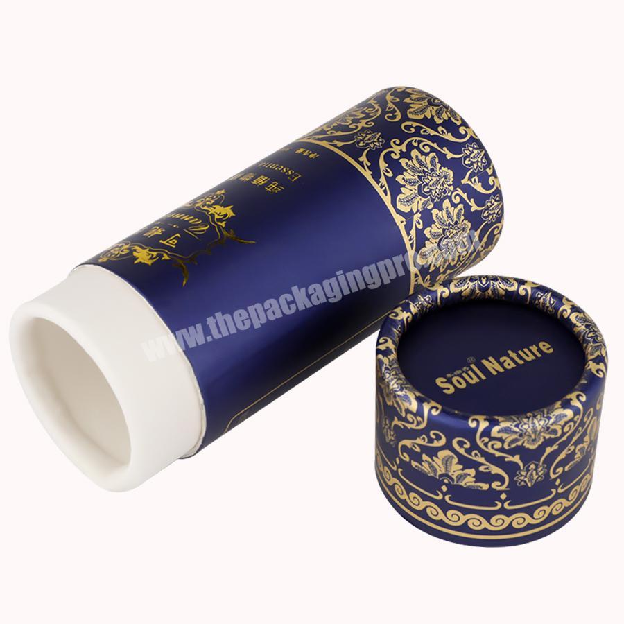 Custom size print high quality recycled cylinder tube paper packaging