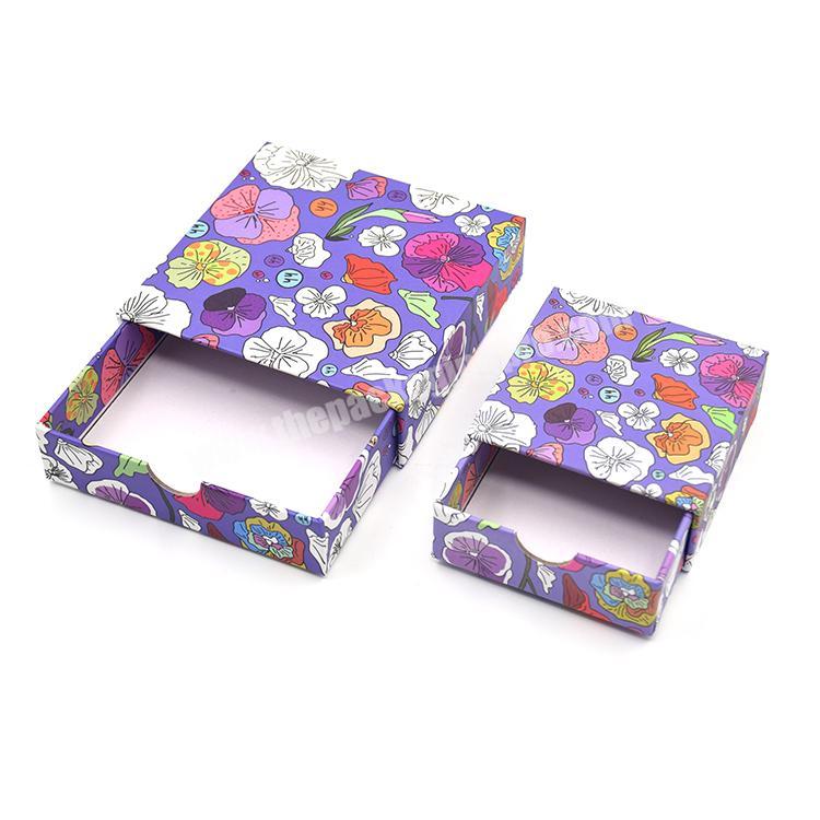 Customizable Design Decorative Rainbow Portable Gift Storage Rectangle Showy Drawer Style Jewelry Box