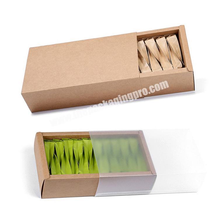 Customized Drawer Kraft Paper Tea Bags Cardboard Paper Packaging Gift Box