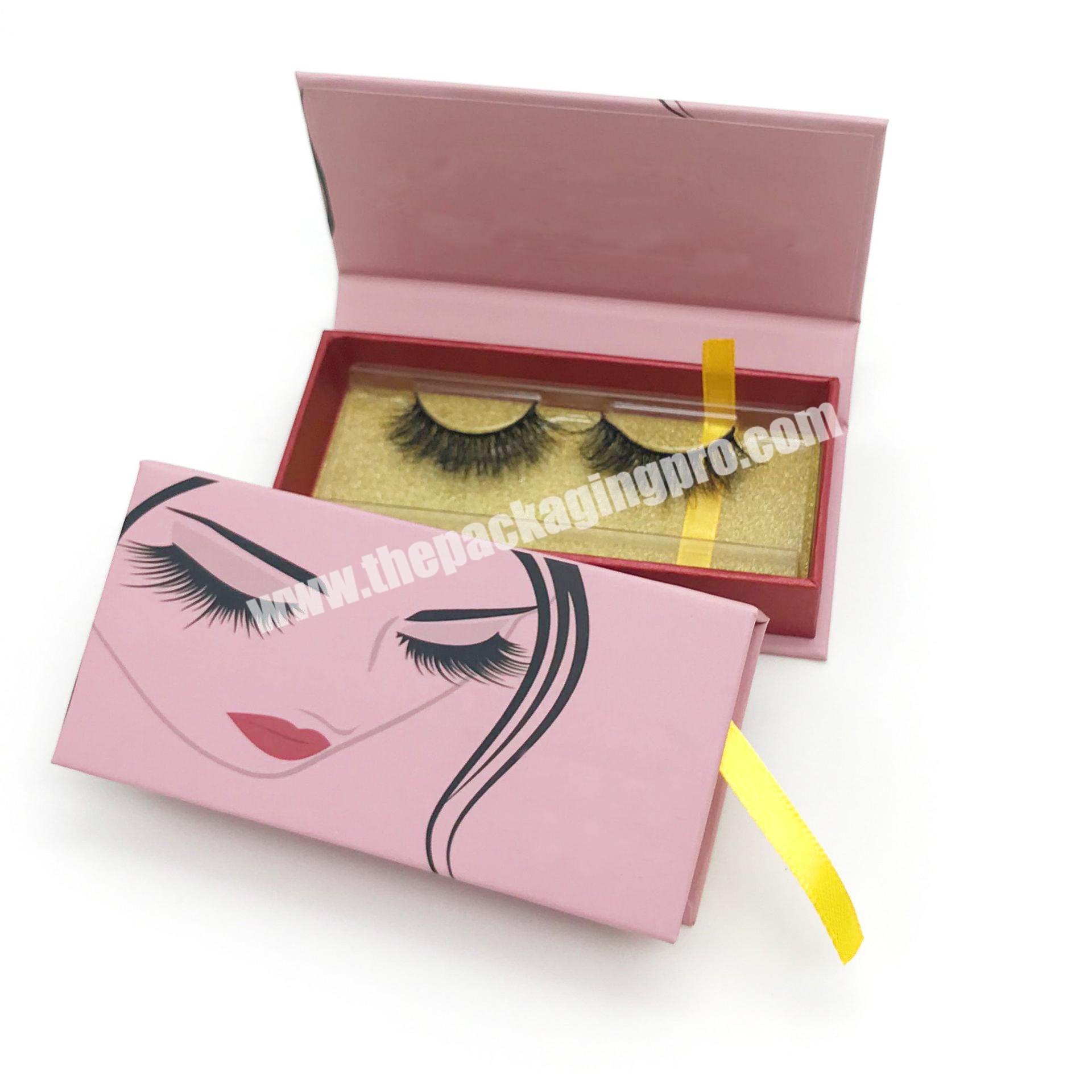 Customized Emballage Cils 3d Magnetic Eyelash Packaging Box With Logo