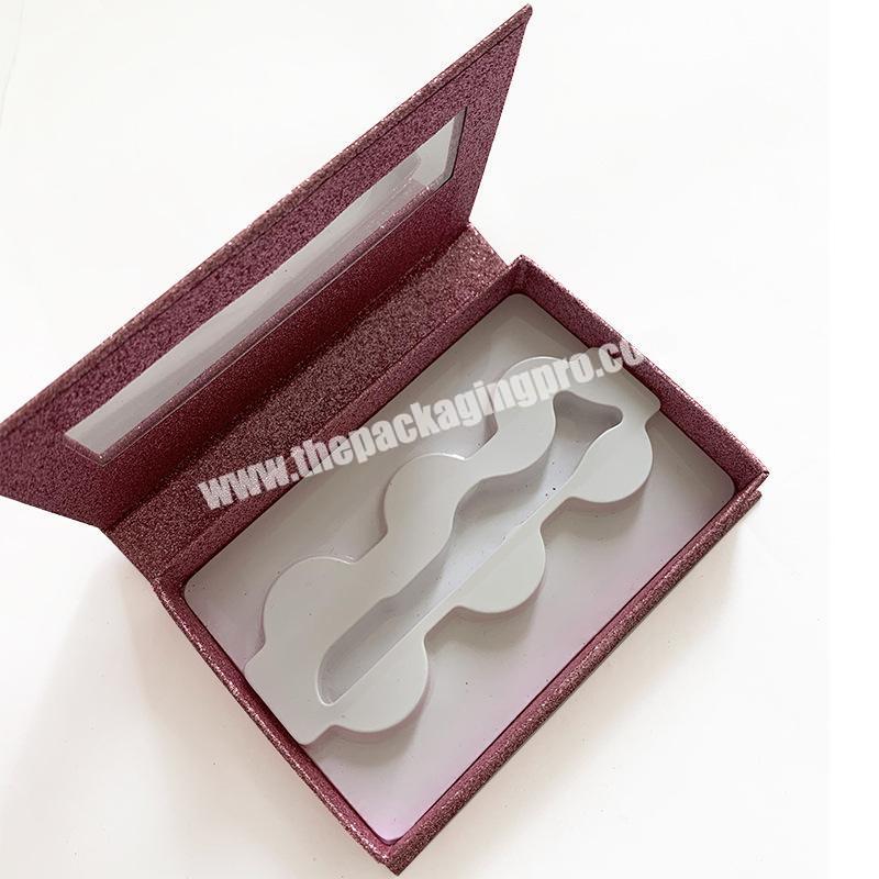 Customized Emballage Faux Cils Magnetic Lashwood Eyelash Packaging Box With Logo