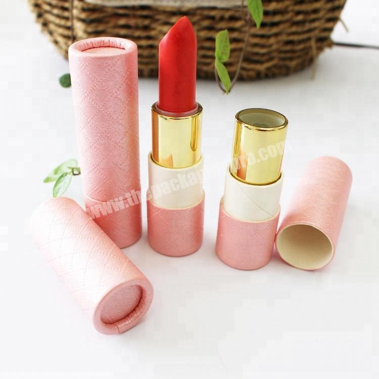 Customized Made Paper Lipstick Tube With Inside Plastic Injection