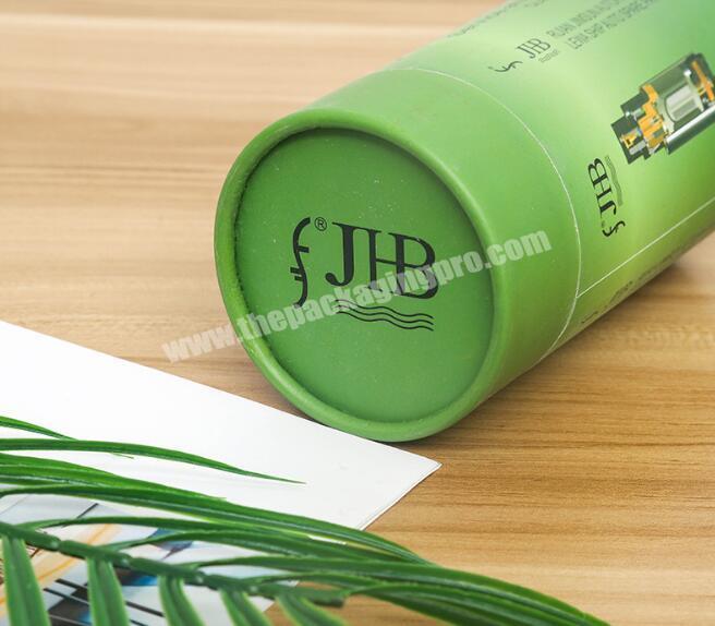 Customized Round Green Paper Tube Hard Cardboard Tubes Packaging