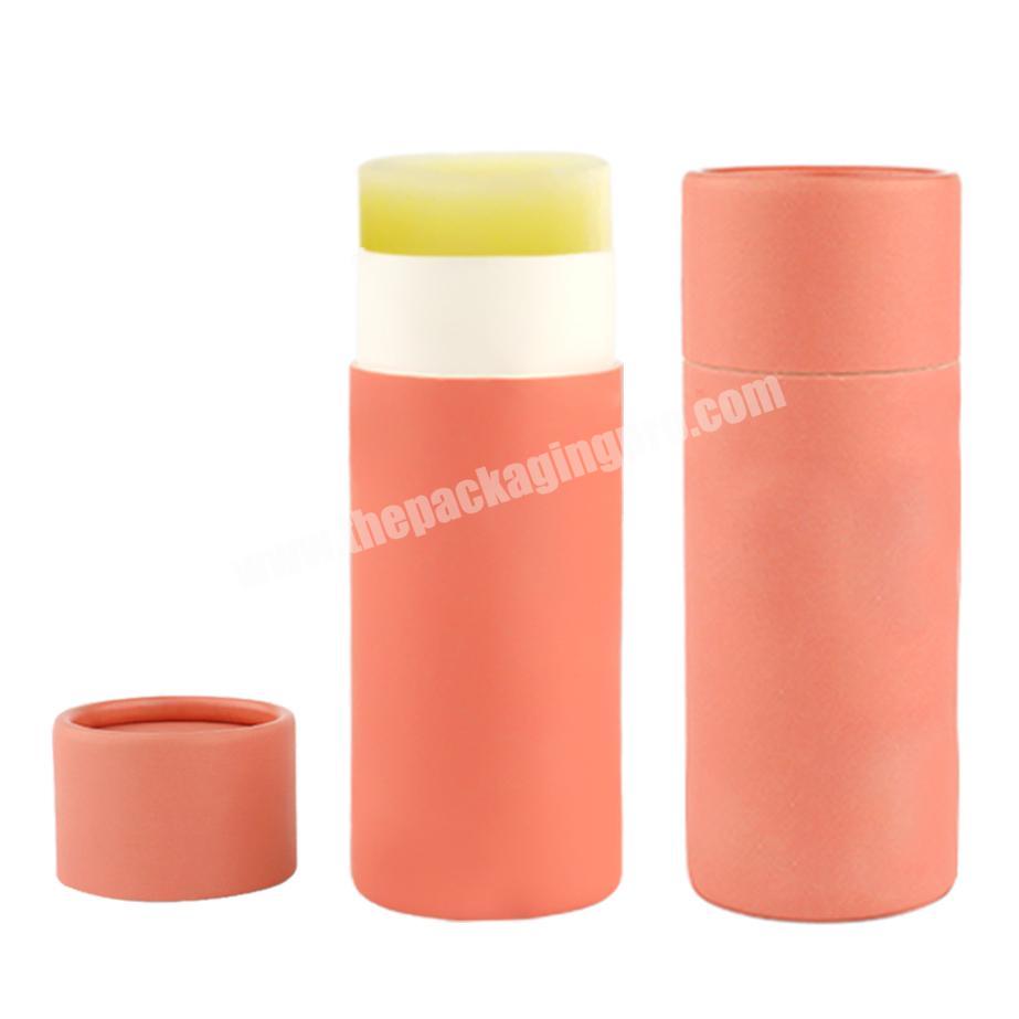Customized design paper tube with logo printing packaging tube cartoon push up paper lip balm tubes 10ml
