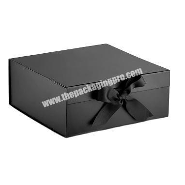 Customized logo changeable luxury high quality Cardboard Paper foldable gifts box Packaging With Ribbon For Candle Clothing