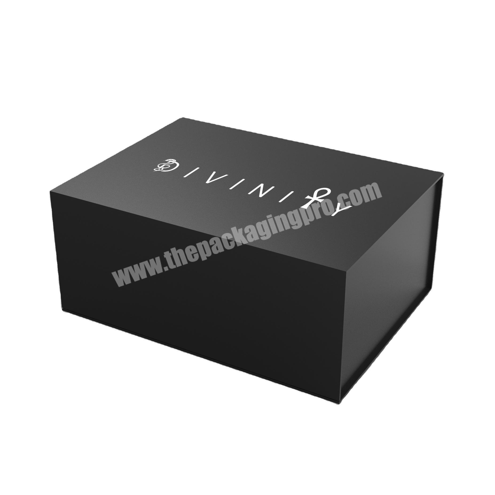 Customized luxury flap paper packaging box with magnetic closure wholesale rigid cardboard lid gift boxes with logo for wig