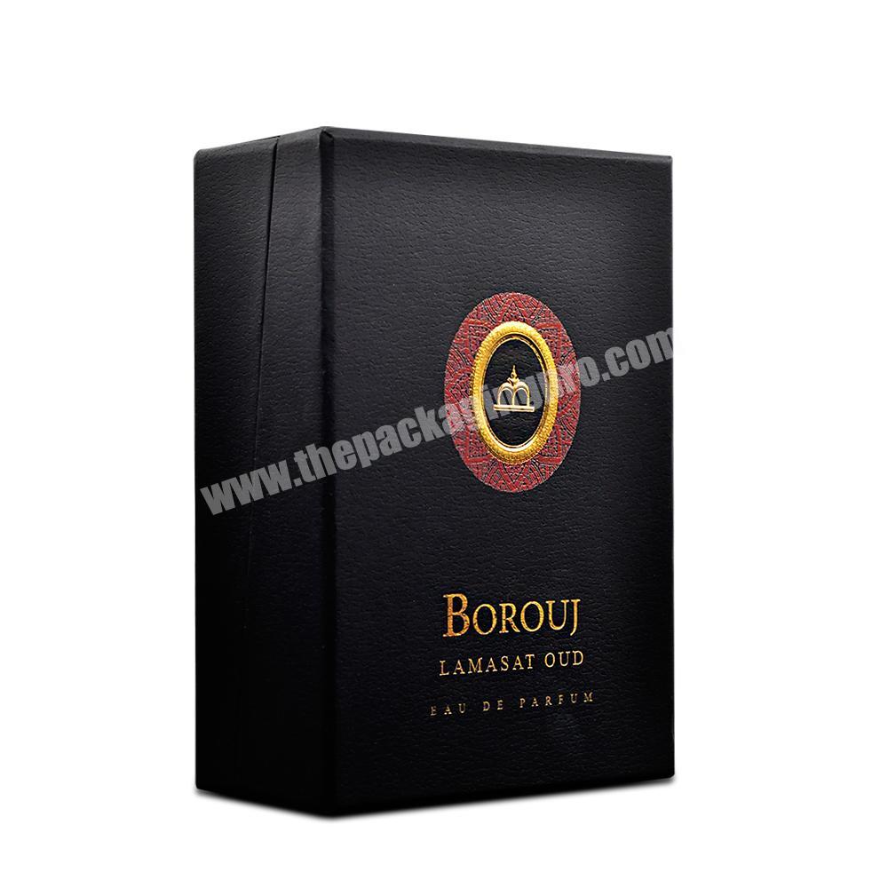 Customized luxury logo printing high quality cardboard products black and white gift packaging skin care paper box
