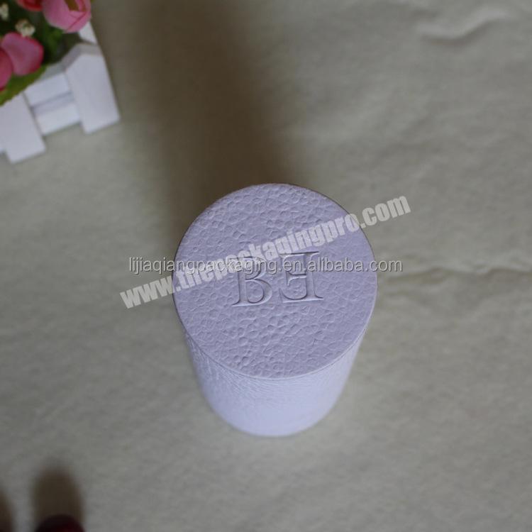 Debossed and embossed printing logo paper tube for perfume bottle package with EVA tray, French perfume package paper tube