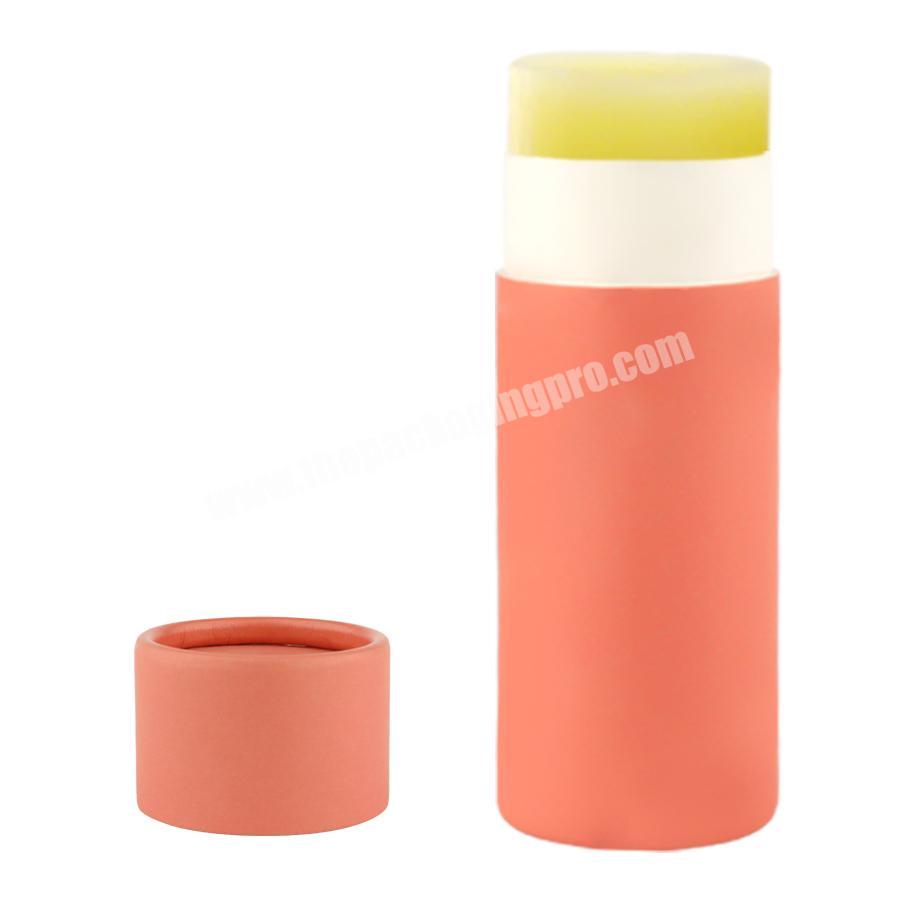 Decorative Customized design paper tubes with packaging tube cartoon for lip balm push up kraft paper tube