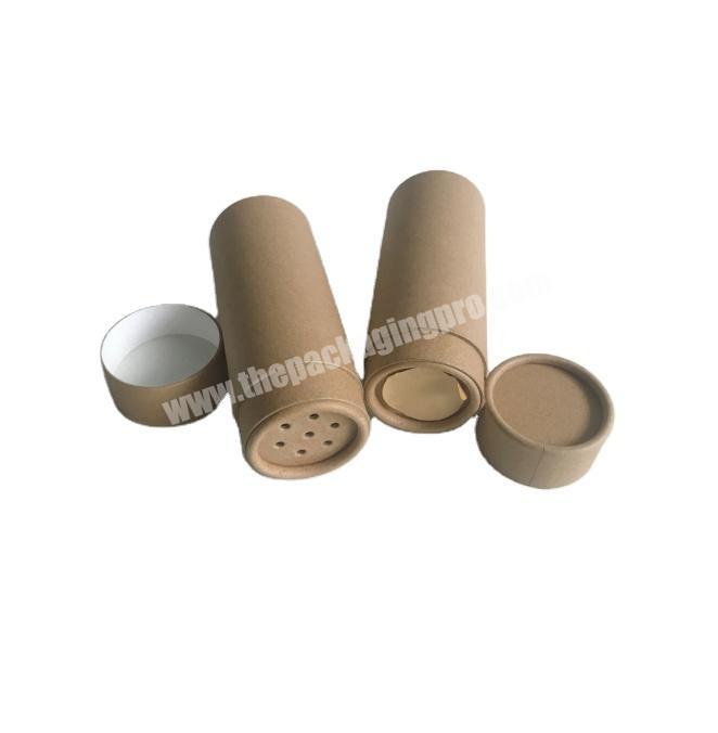 Eco Friendly Kraft Paper Tube For Power with Shaker Lid Wax Lined Food Grade Waterproof